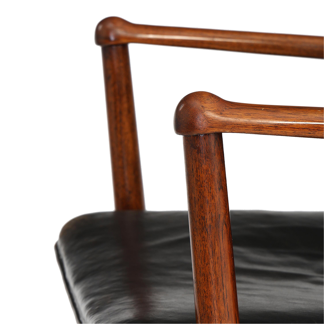 1958 Kay Korbing : FK-series armchair in black leather, Denmark