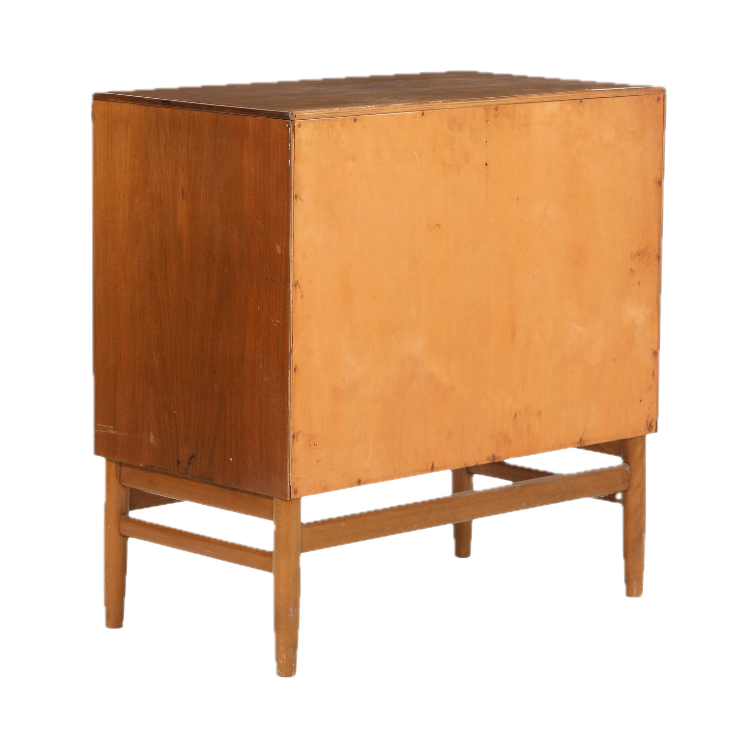Late 1940s Danish : small 3-drawer teakwood floating chest of drawers
