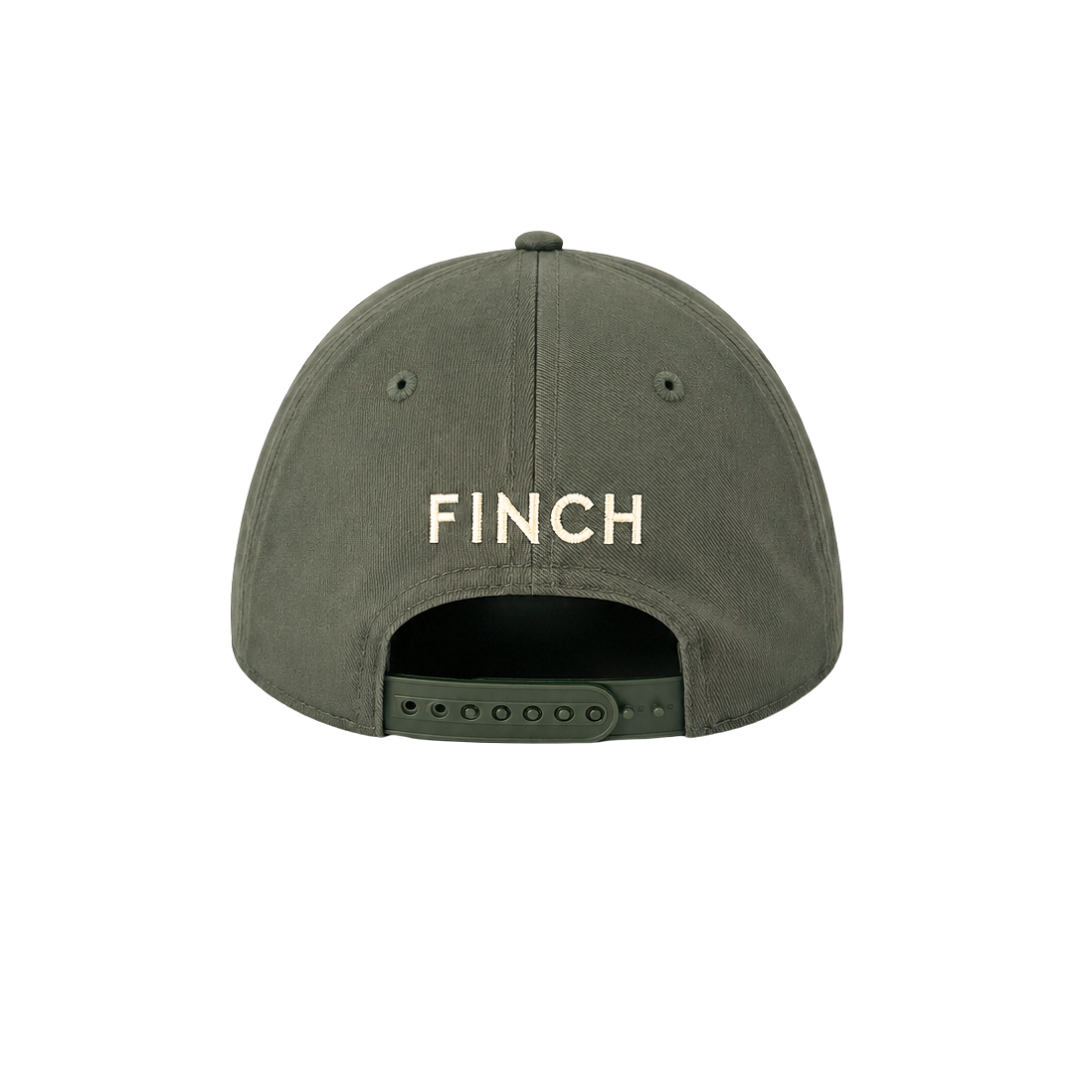 FINCH Original : BUD six panel embroidered hat in cypress green