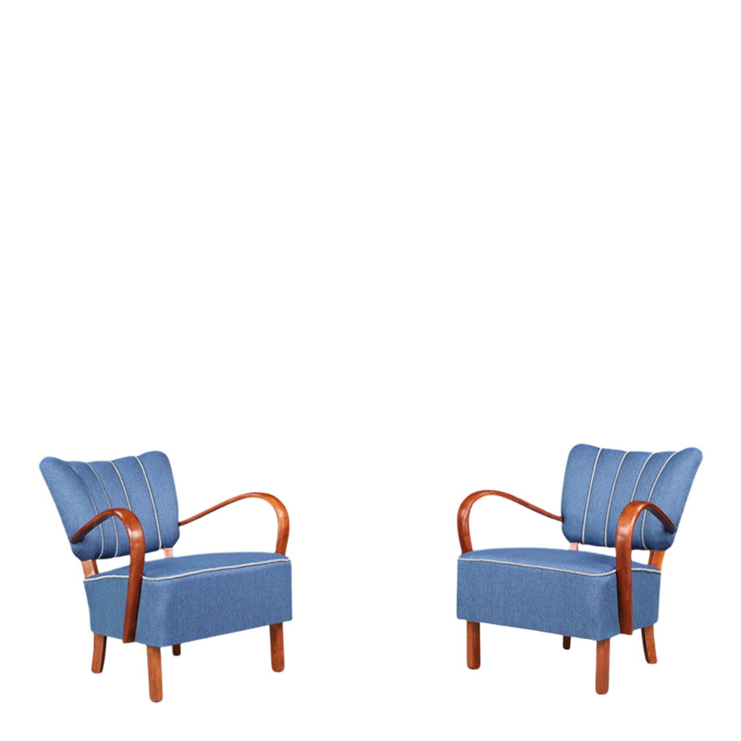 1930s Jindrich Halabala : restored H-237 armchair, UP Závody Czech