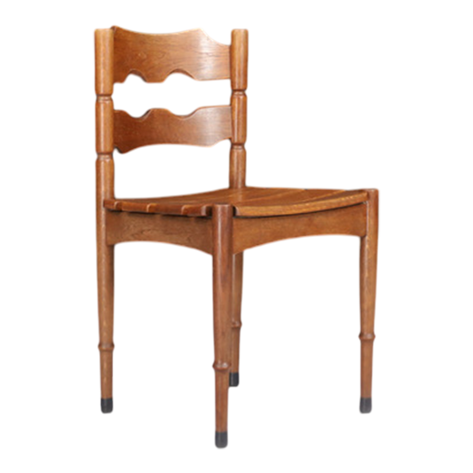 1960s Henning Kjaernulf : oakwood razorblade chair, Denmark