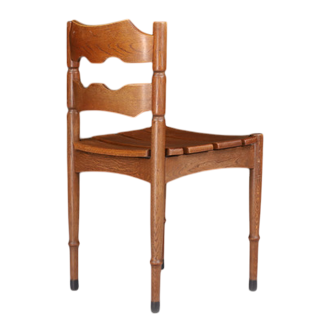 1960s Henning Kjaernulf : oakwood razorblade chair, Denmark