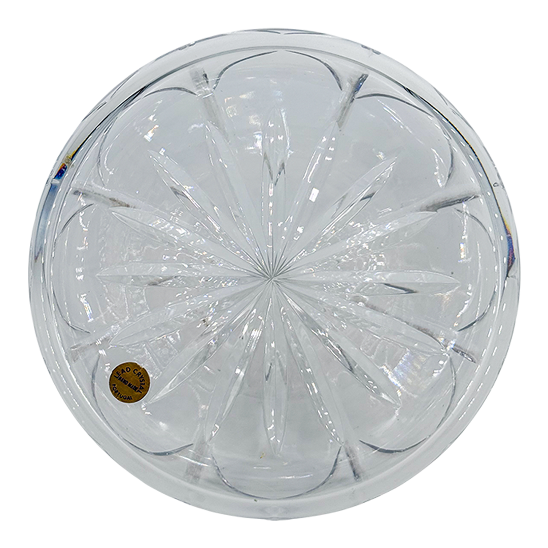 Late 20thc Portugal : 24% lead crystal starburst wine decanter