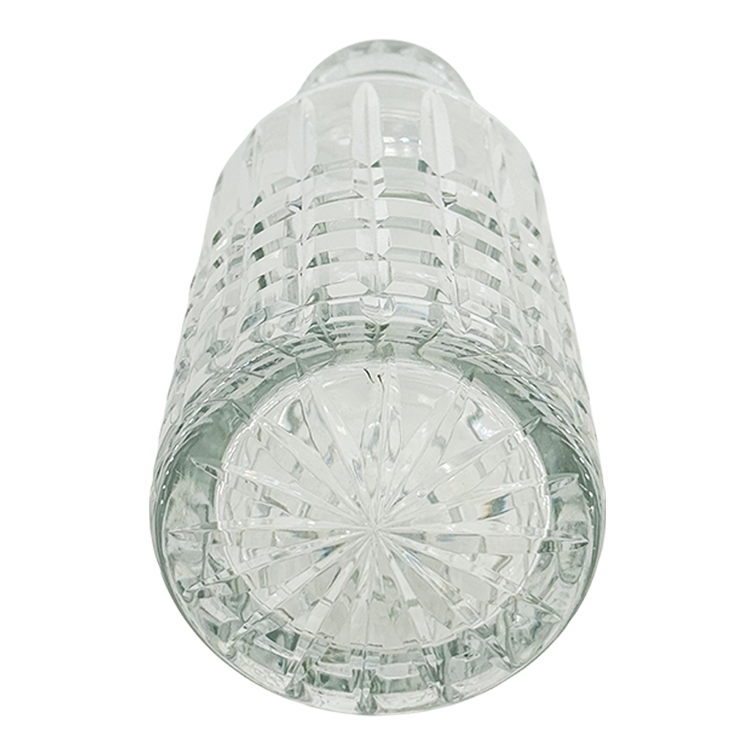 1970s European : geometric cut glass whiskey decanter