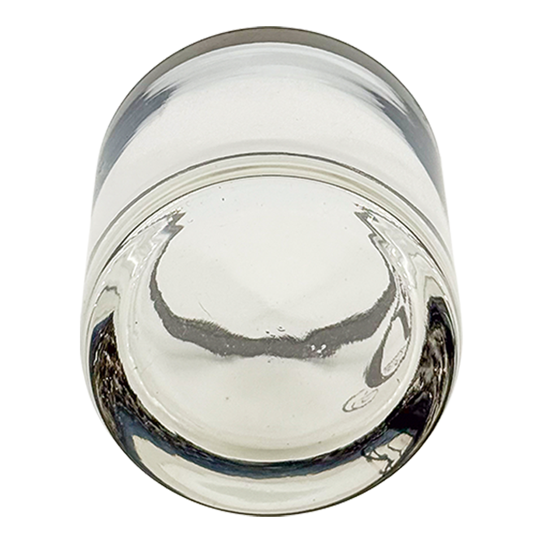 1960s American : set six silver monogram "D" old fashioned glasses