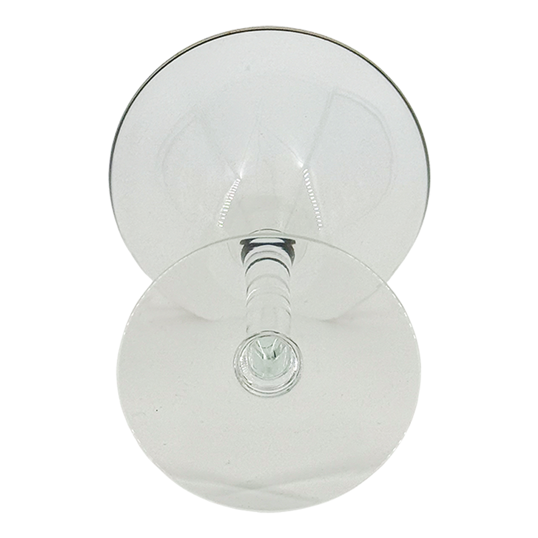 Late 20thc American : set six silver banded cocktail coupe or martini