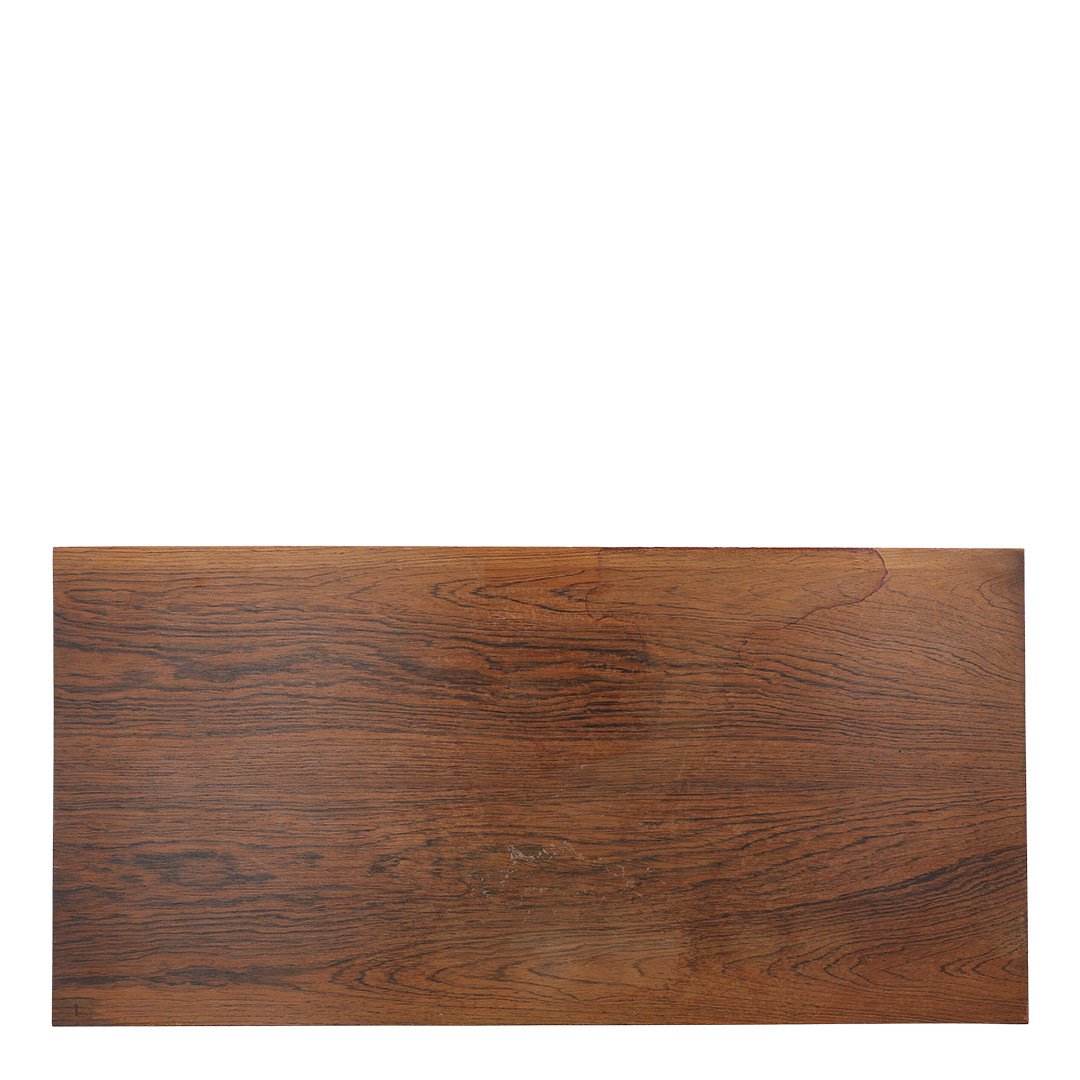 1950s Danish : 45" tall rosewood bar cabinet with tambour doors