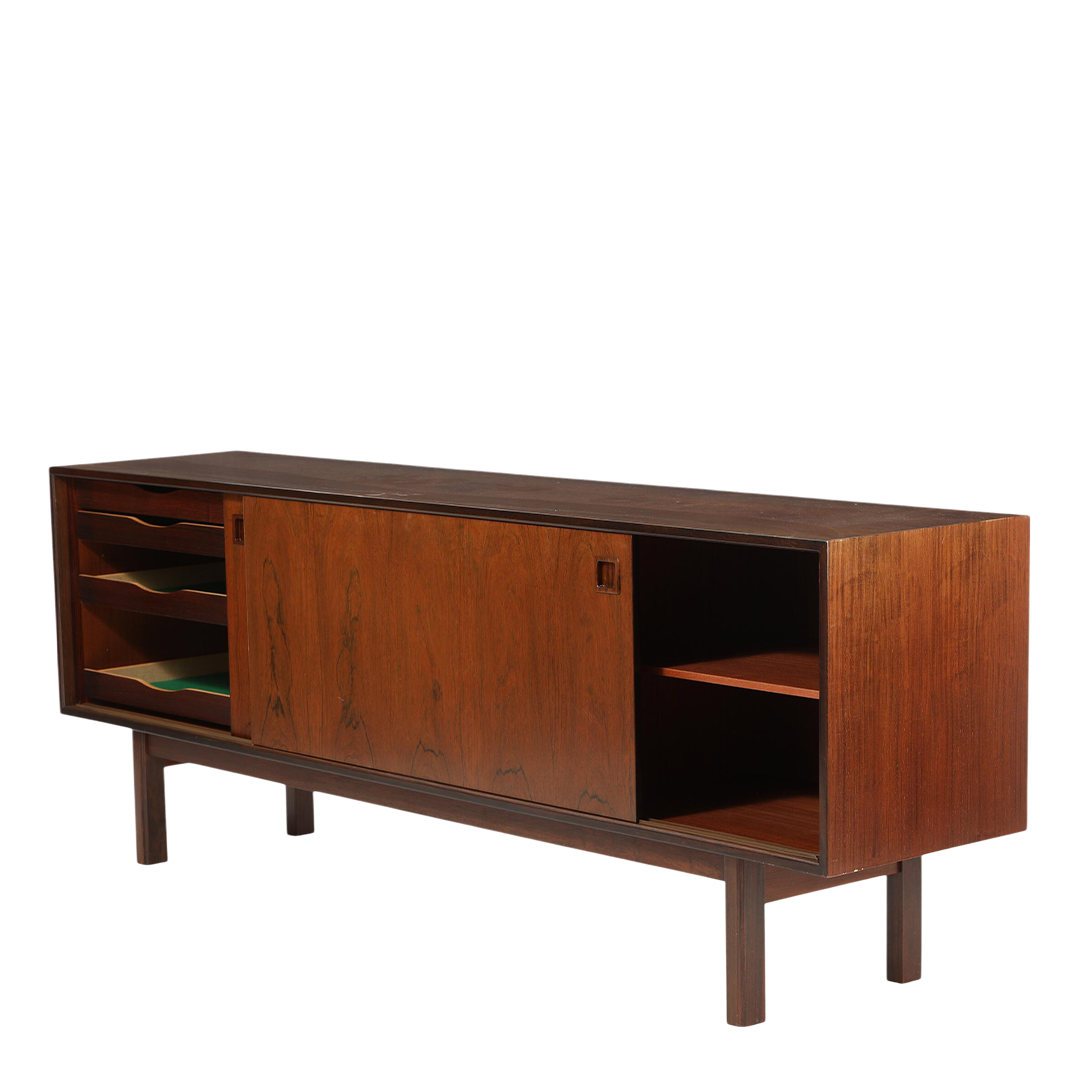 1965 Gunni Omann : 83" 2-door rosewood sideboard, Denmark