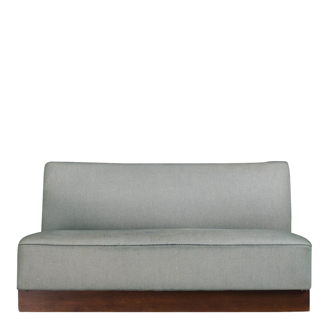 1940s Prague Czech : Deco upholstered sofa bench