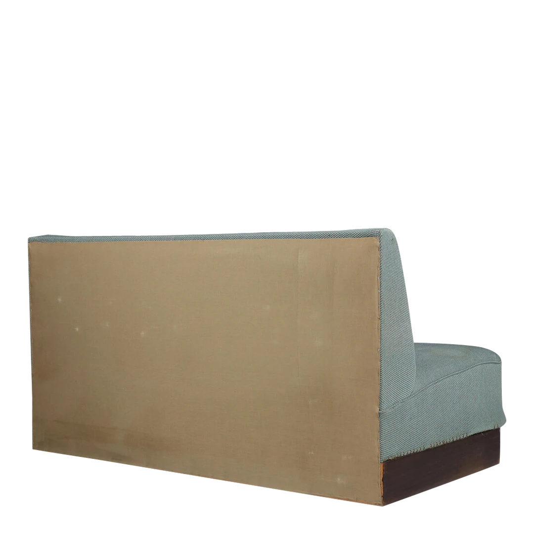 1940s Prague Czech : Deco upholstered sofa bench