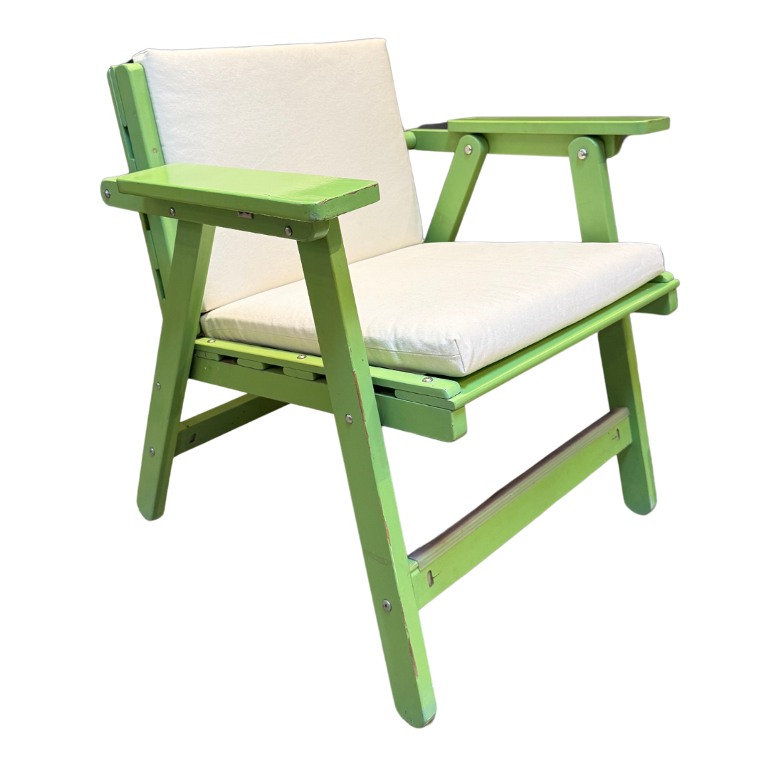 c1968 Carlo Hauner : California painted wood garden chair, Italy