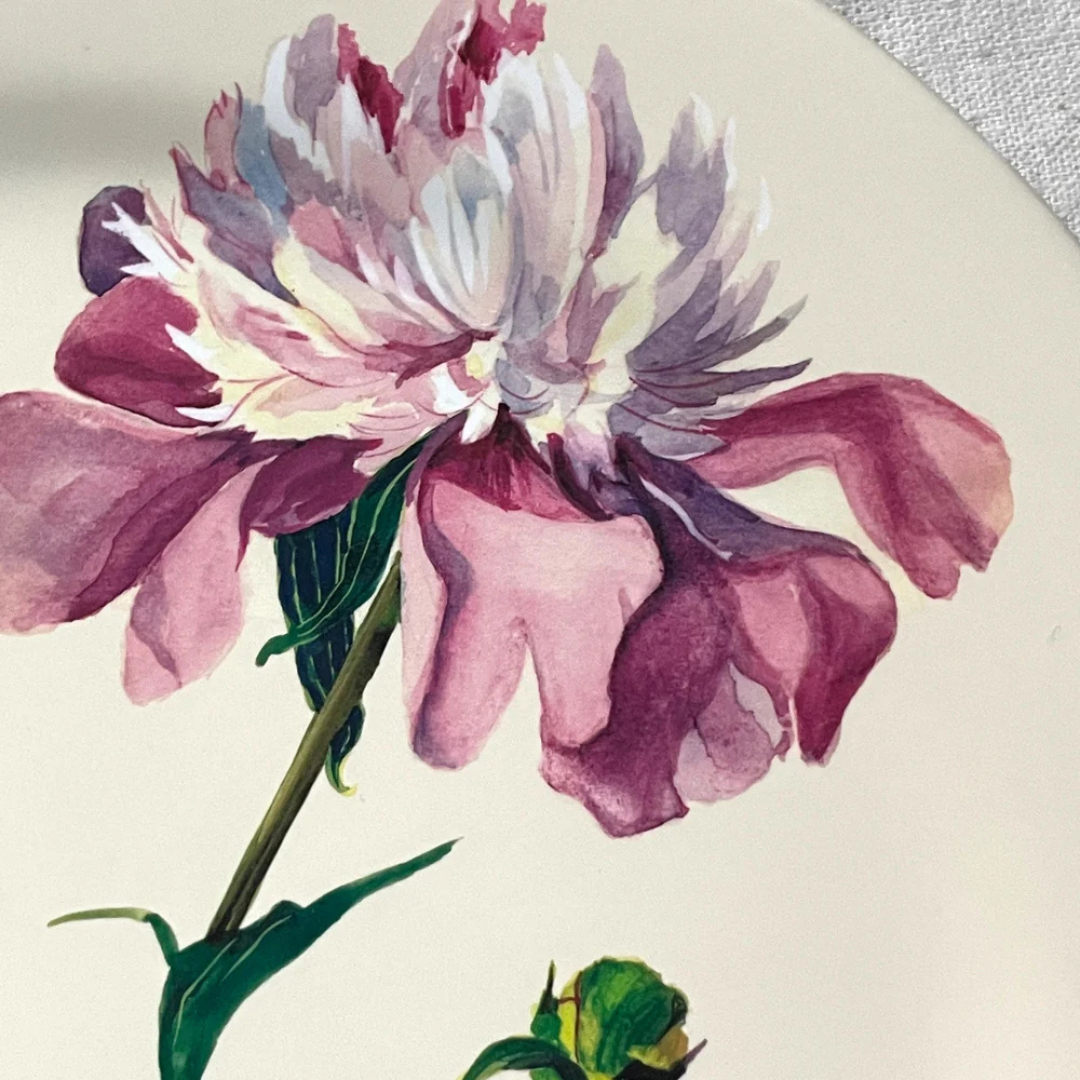 John Derian : Melamine Peony Plate
