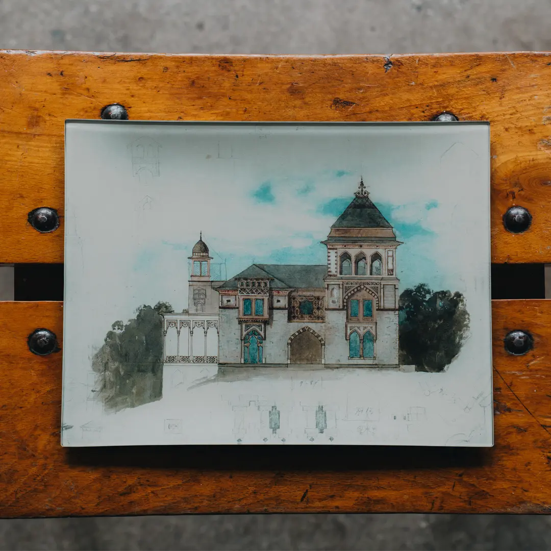John Derian for FINCH : Frederic Edwin Church 8" x 10.5" decoupage tray