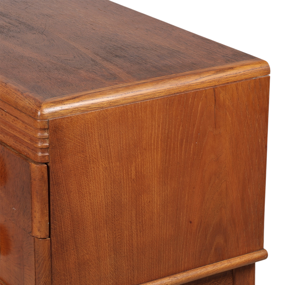 c1950 Swedish : small oakwood dresser with reeded decor