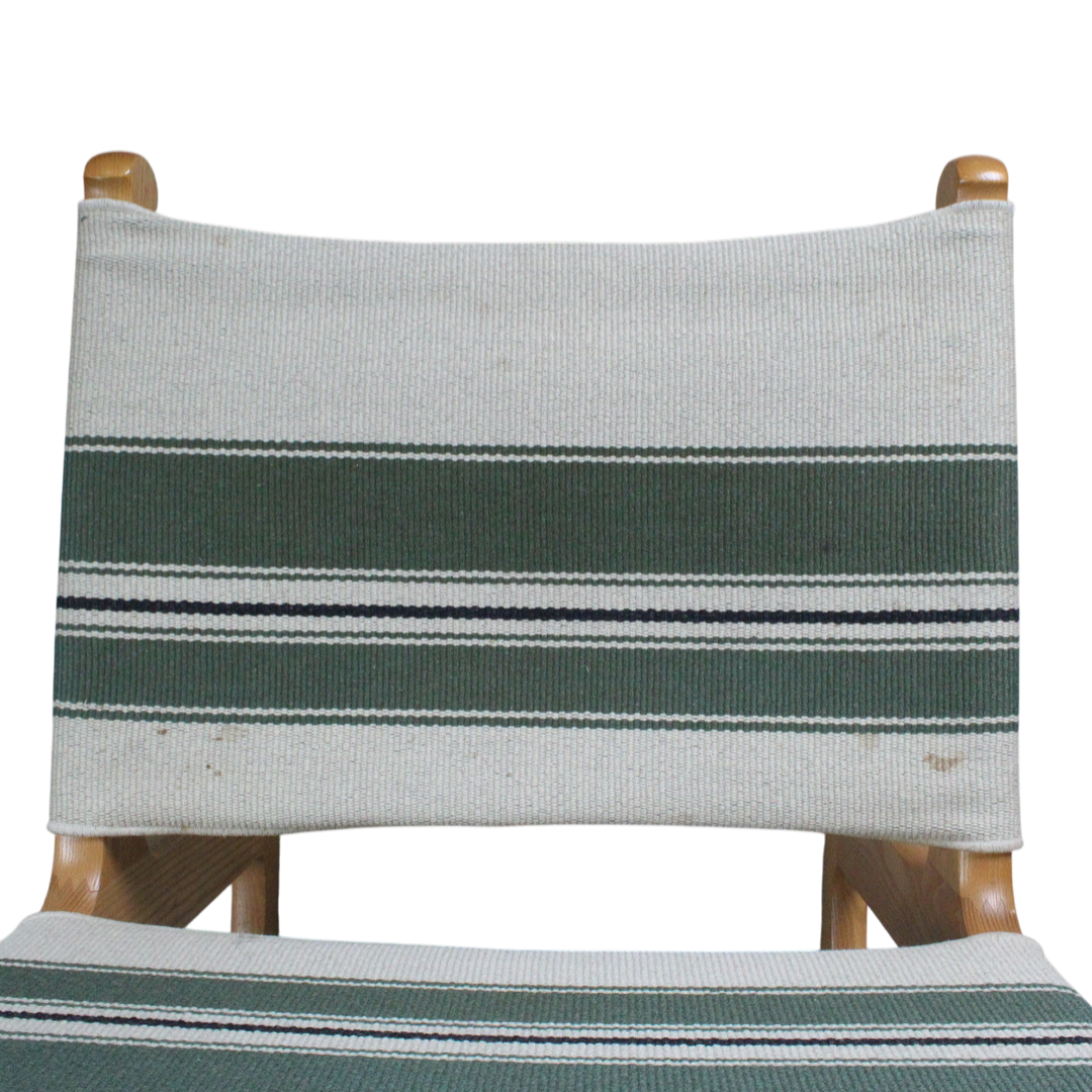 1970s Ditte & Adrian Heath : Cantilevered oak & canvas dining set, CADO