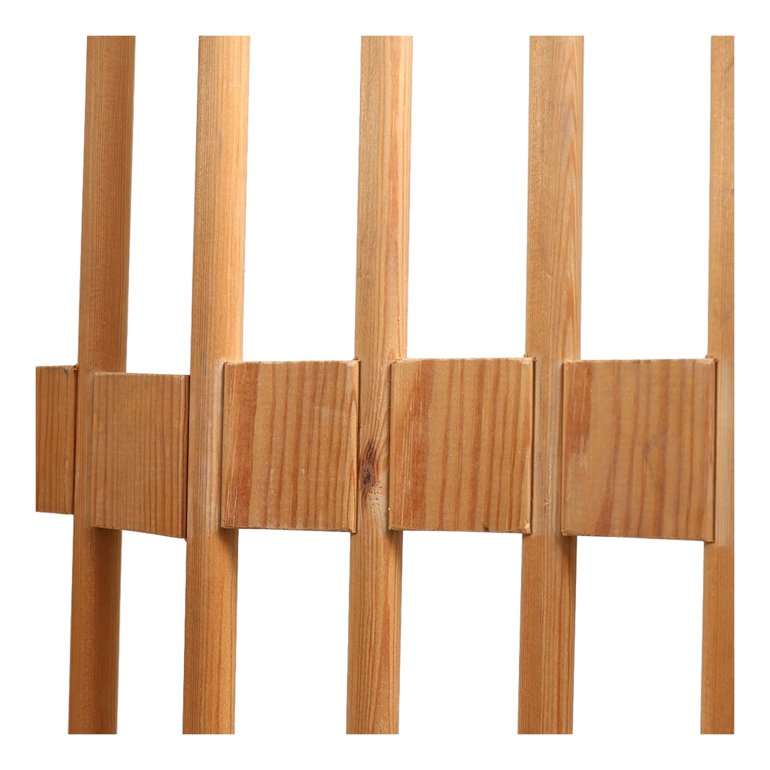 1950s Swedish : multi-panel 10' folding screen in light beechwood