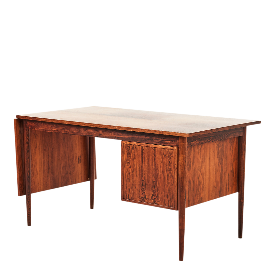 1960s Danish Modern : Brazilian rosewood desk w/side extension