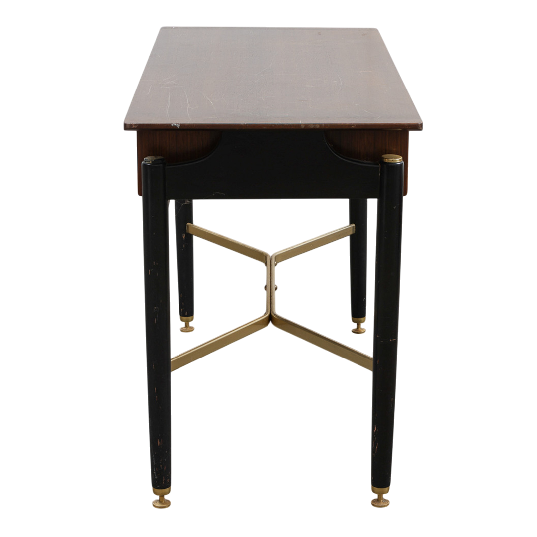 1958 British G-Plan : "Liberanza" desk in mahogany & brass