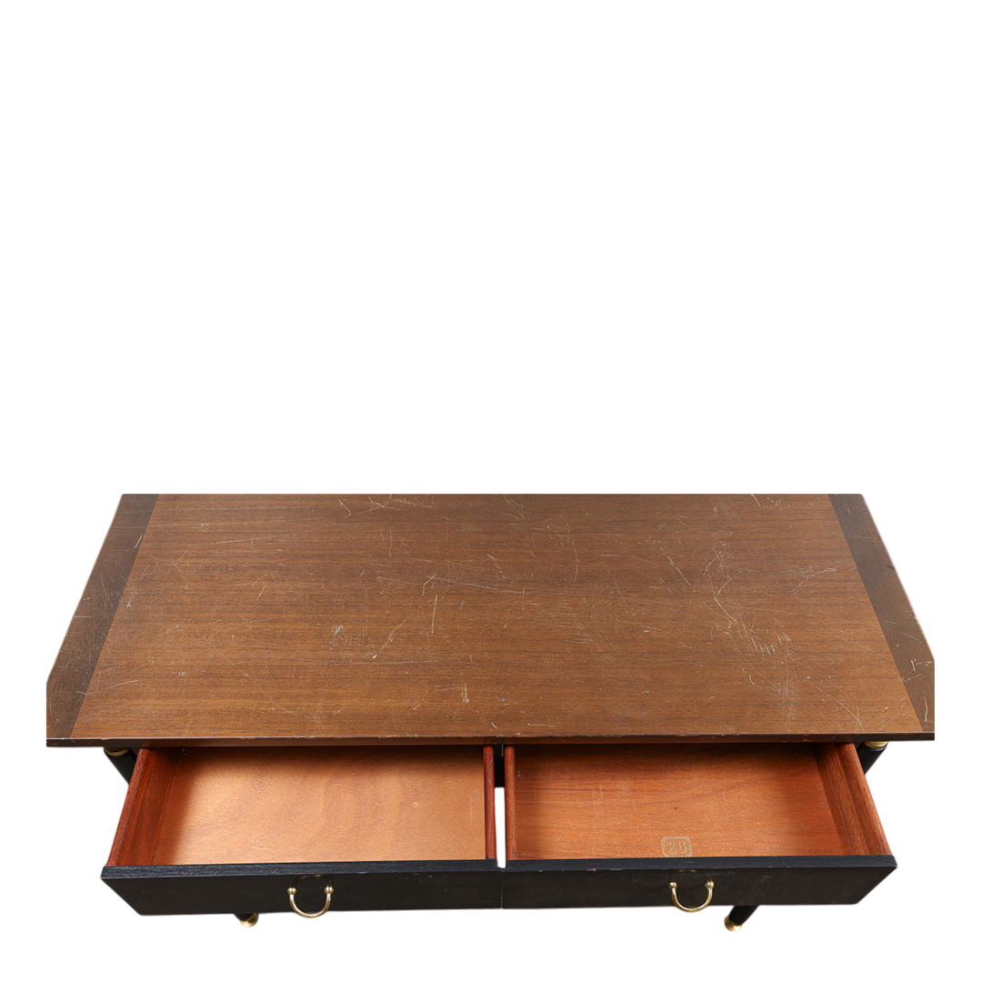 1958 British G-Plan : "Liberanza" desk in mahogany & brass