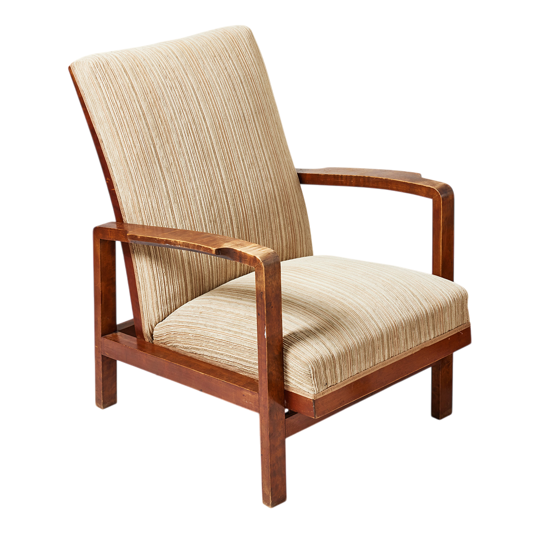 1940 Bengt Östnäs : adjustable armchair in birchwood, Sweden