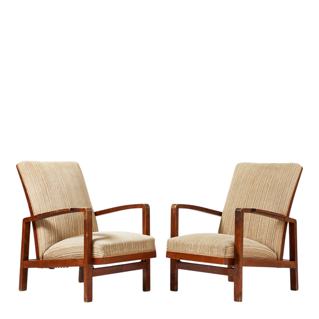 1940 Bengt Östnäs : adjustable armchair in birchwood, Sweden