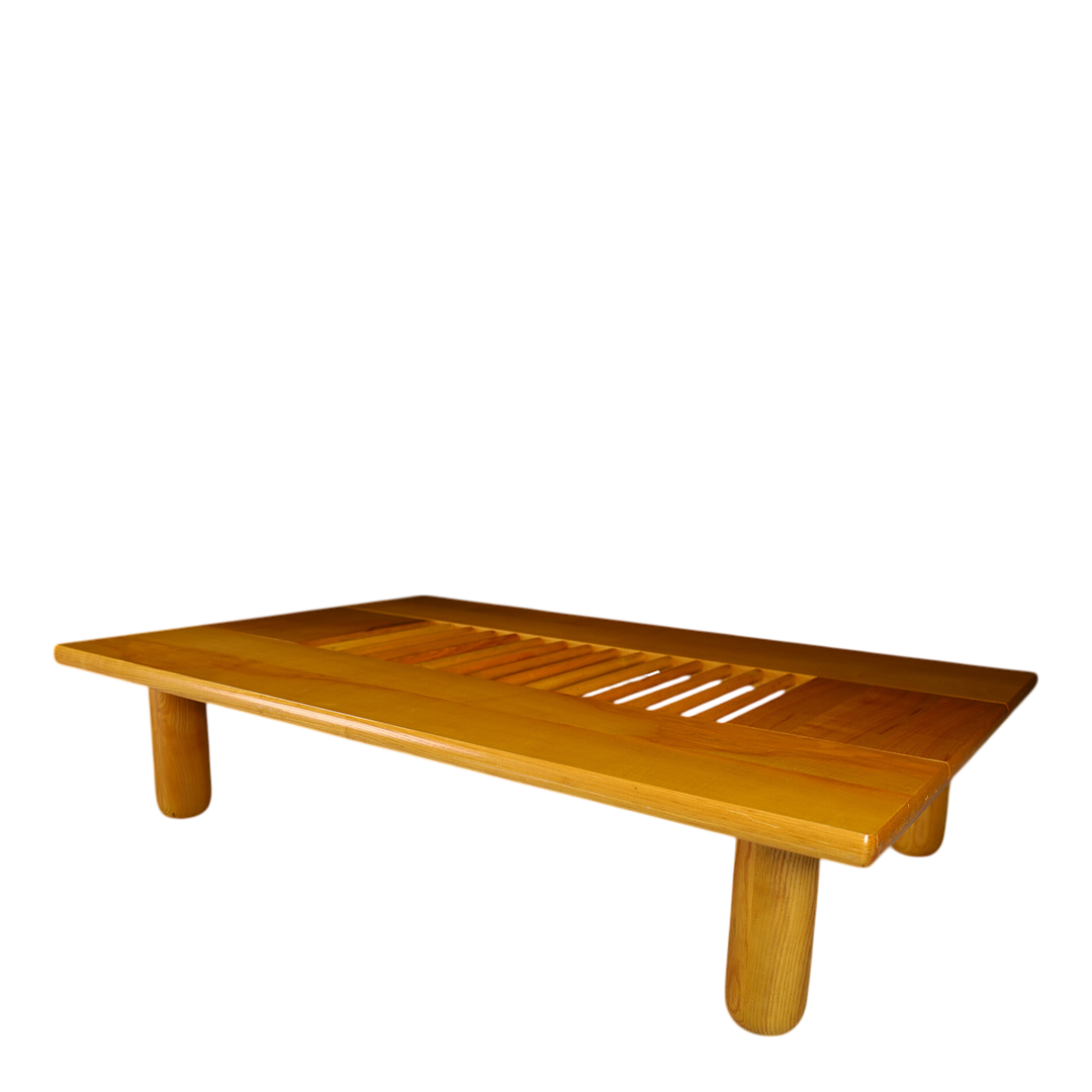 c1980 Roberto Pamio : solid cherrywood doweled coffee table