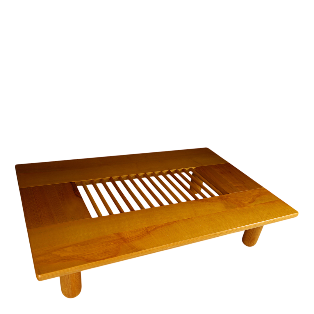 c1980 Roberto Pamio : solid cherrywood doweled coffee table