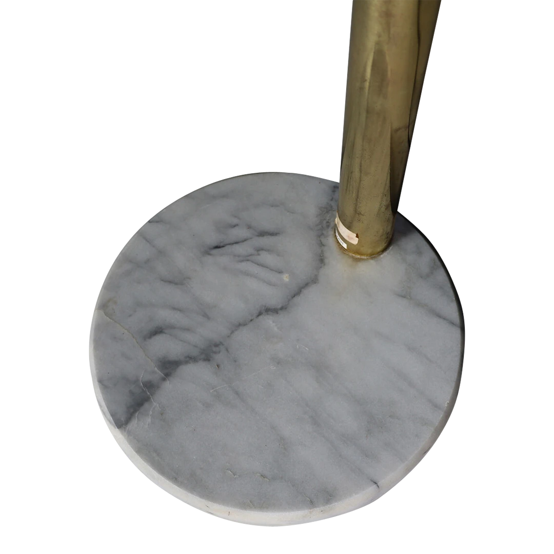 1980s German : arching brass five shade floor lamp