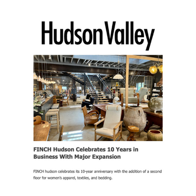 Hudson Valley Magazine - FINCH hudson Celebrates 10 Years