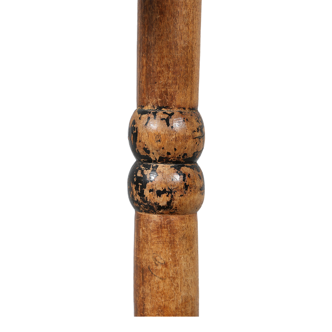 20thc English Style : generous carved wood & rush bobbin bench