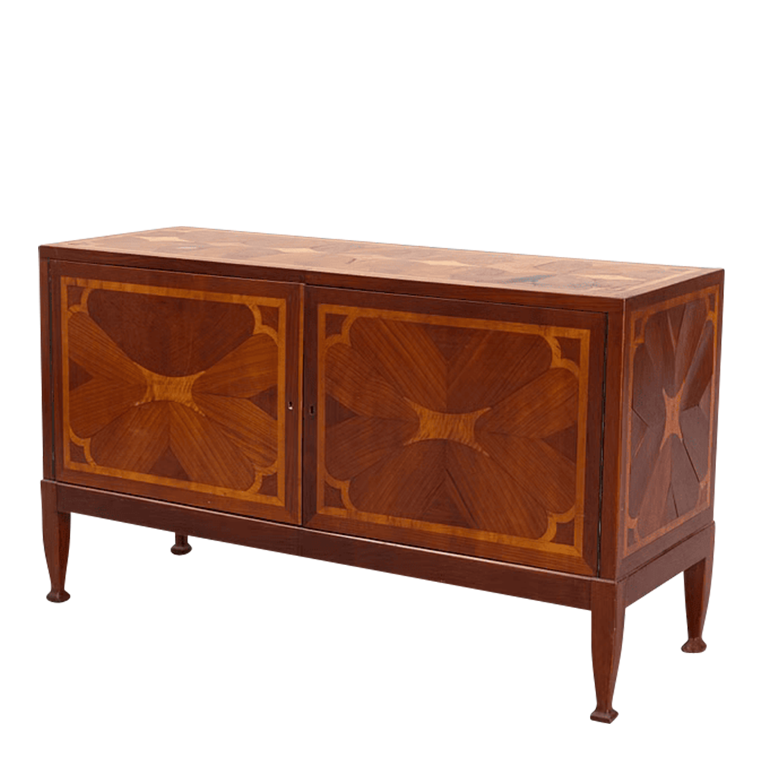 1930s European : floral kaleidoscope sideboard