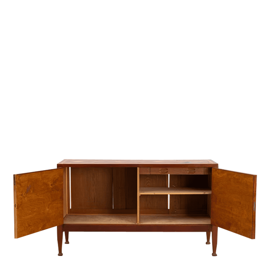 1930s European : floral kaleidoscope sideboard