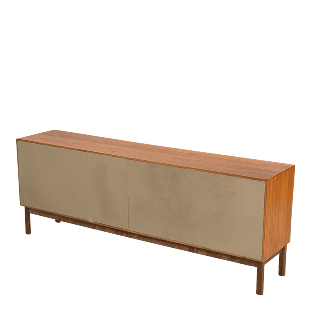 1960s Swedish Modern : 4-part walnut sideboard, Skaraborgs