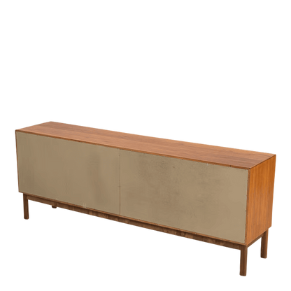 1960s Swedish Modern : 4-part walnut sideboard, Skaraborgs