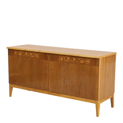 1940s Swedish Modern : 2-door elmwood sideboard