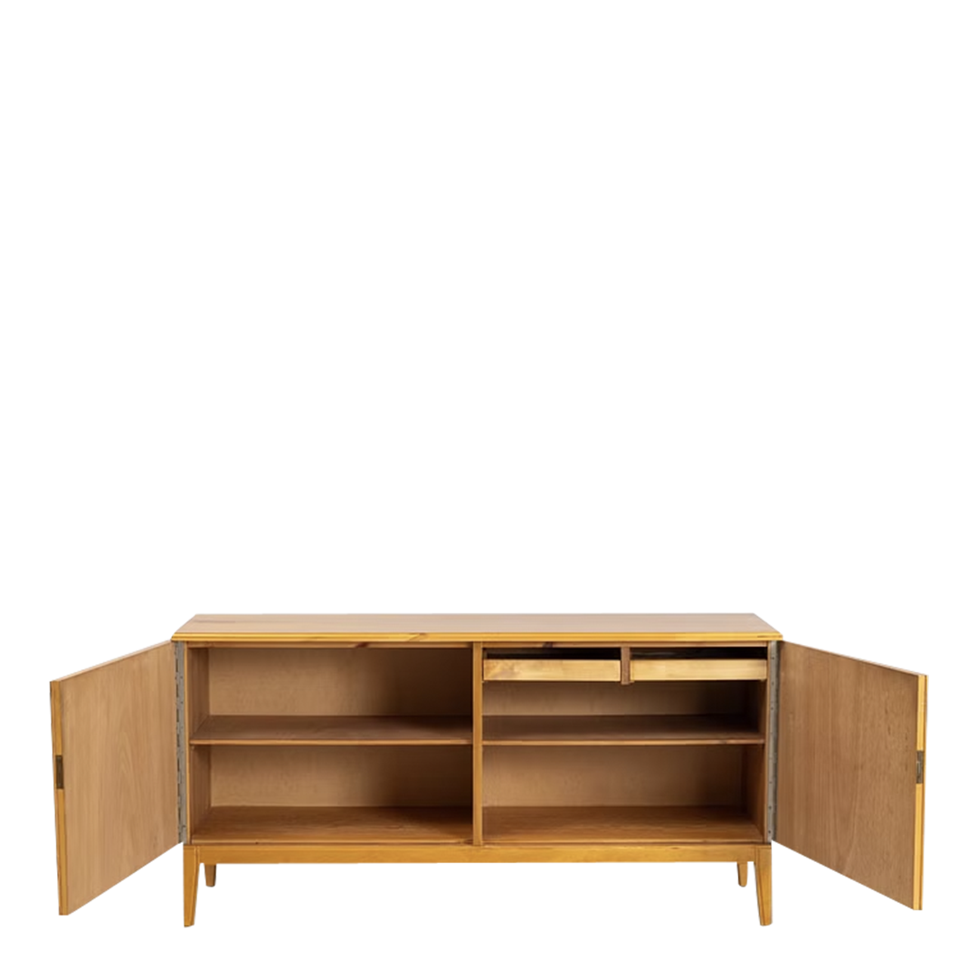 1940s Swedish Modern : 2-door elmwood sideboard