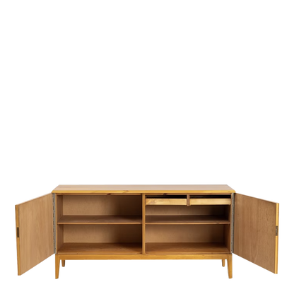 1940s Swedish Modern : 2-door elmwood sideboard