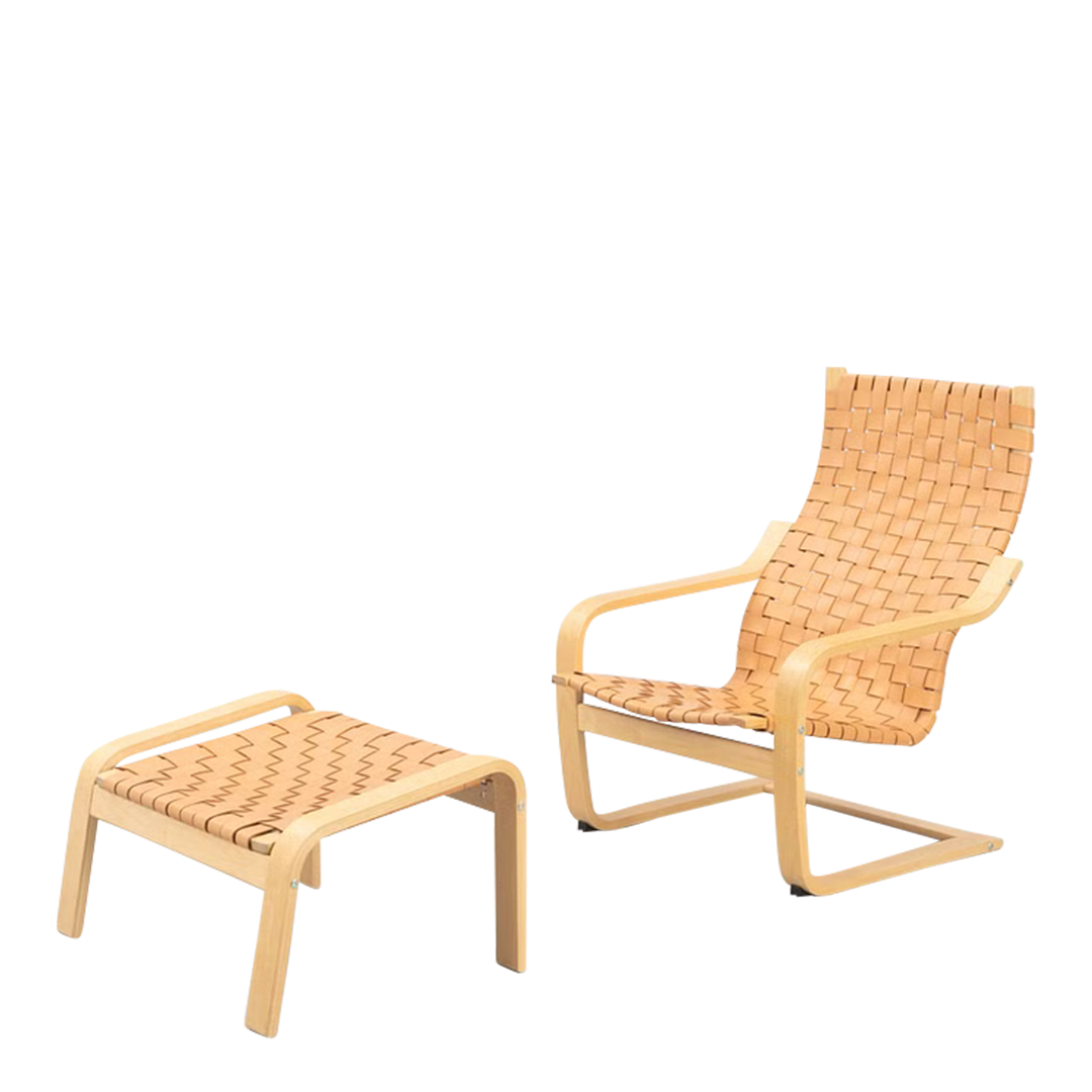 1976 Noborn Nakamura : "Poäng" chair and ottoman, IKEA