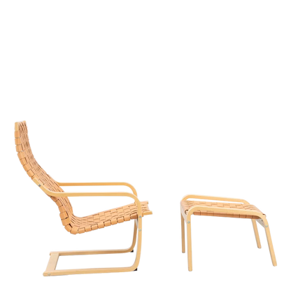 1976 Noborn Nakamura : "Poäng" chair and ottoman, IKEA