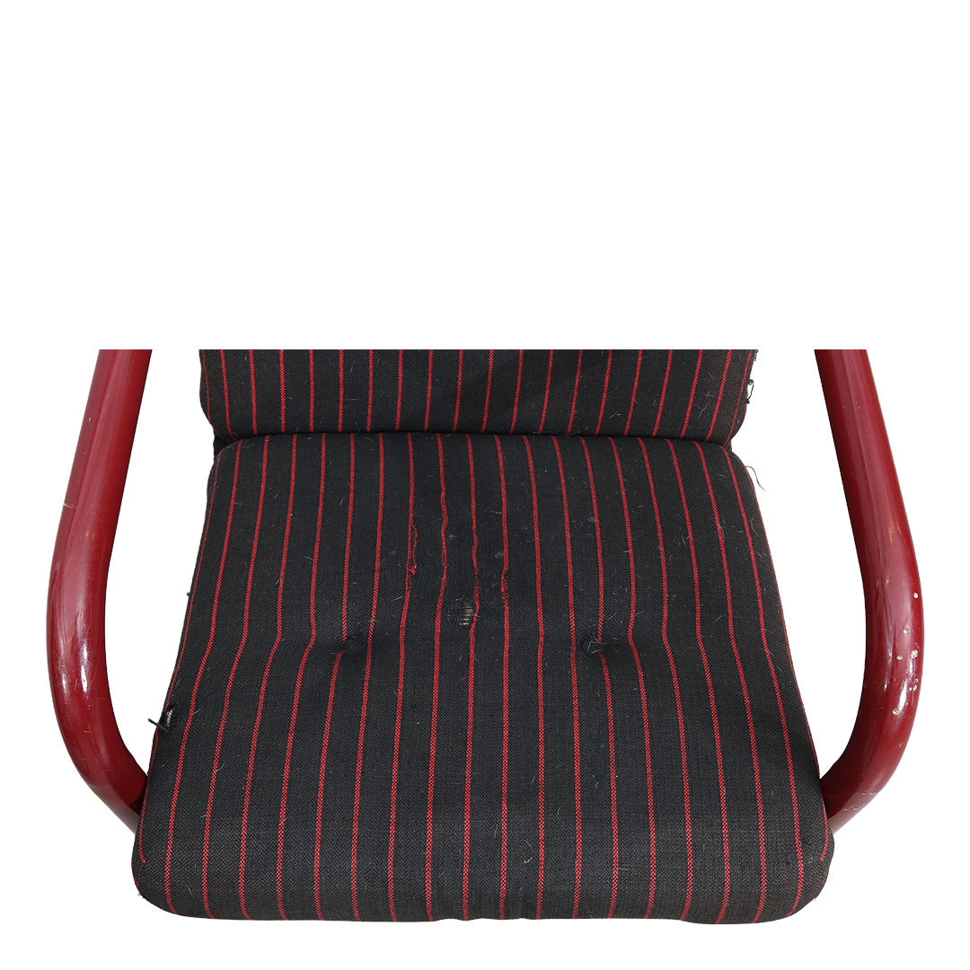 1977 Friis & Nielsen : pair tubular steel cantilever armchairs, Denmark