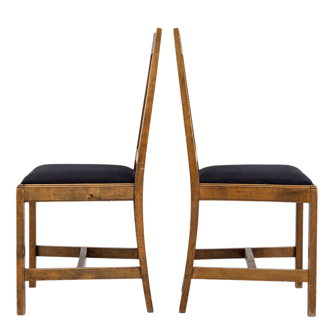 c1915 Carl Westman : Art Nouveau birch chair w/carved motif