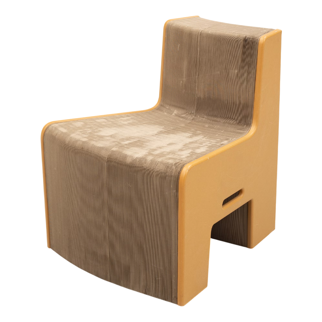 c2005 Chishen Chiu : Flexible Love chair, accordion recycled paper & wood