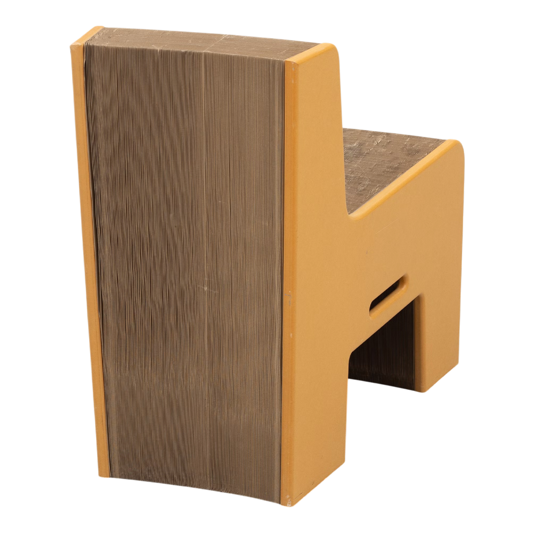 c2005 Chishen Chiu : Flexible Love chair, accordion recycled paper & wood