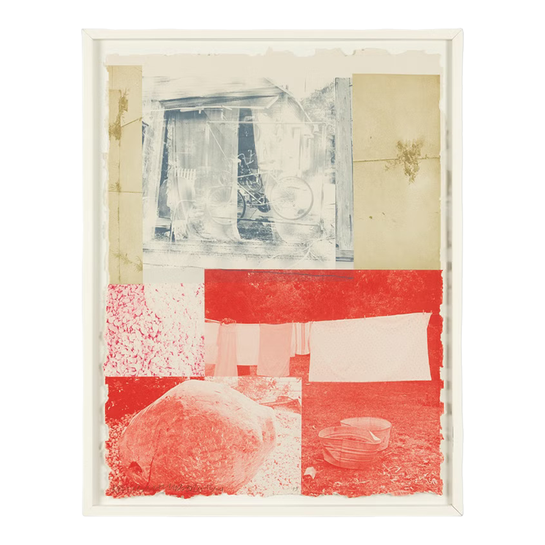 1979 Robert Rauschenberg : "Rose Bay" from Rockery Mounds lithograph
