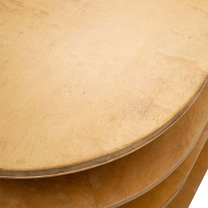 1940s Axel Larsson : "1000 Series" flame birch desk, Bodofors