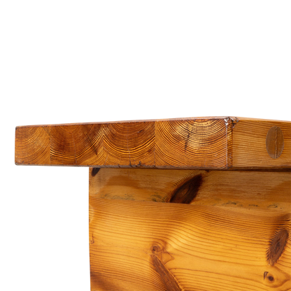 1969 Roland Wilhelmsson : solid pinewood plank coffee table/bench