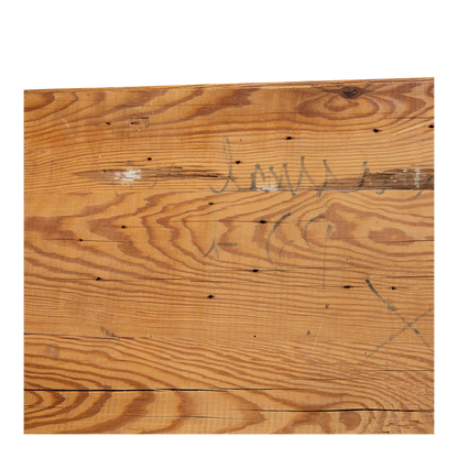 1969 Roland Wilhelmsson : solid pinewood plank coffee table/bench