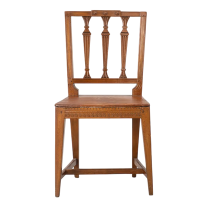 1840 Swedish : pair of late Gustavian Royal Commission side chairs