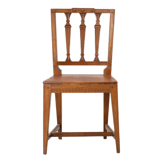 1840 Swedish : pair of late Gustavian Royal Commission side chairs