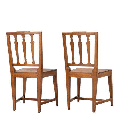 1840 Swedish : pair of late Gustavian Royal Commission side chairs